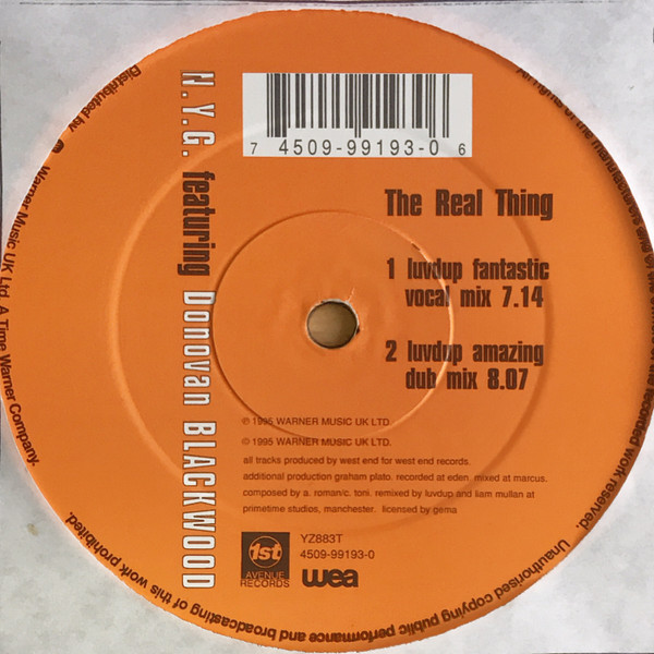 N.Y.G. Featuring Donovan Blackwood - The Real Thing | WEA (YZ883T) - 3 N.Y.G. Featuring Donovan Blackwood - The Real Thing | WEA (YZ883T) - 3