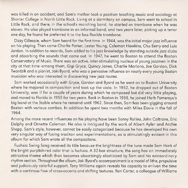 Sam Rivers - Fuchsia Swing Song | Blue Note (TOCJ-4184) - 3