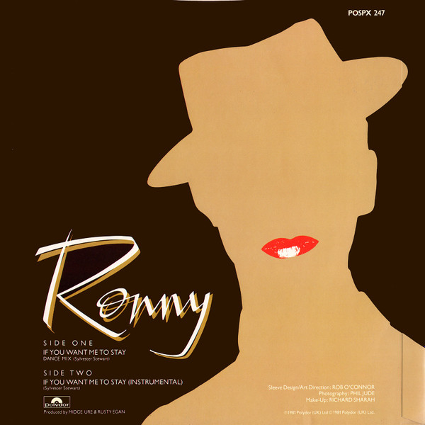 Ronny - If You Want Me To Stay | Polydor (POSPX 247) - 2