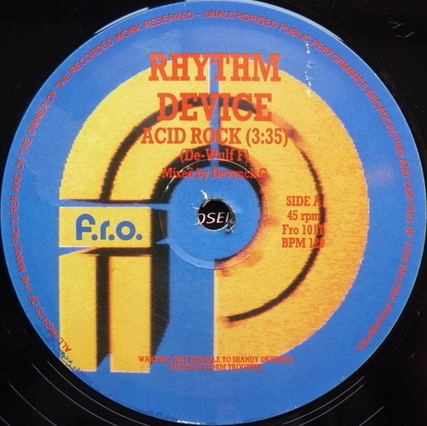 Rhythm Device - Acid Rock | F.R.O. Records (FRO 101T) - 3