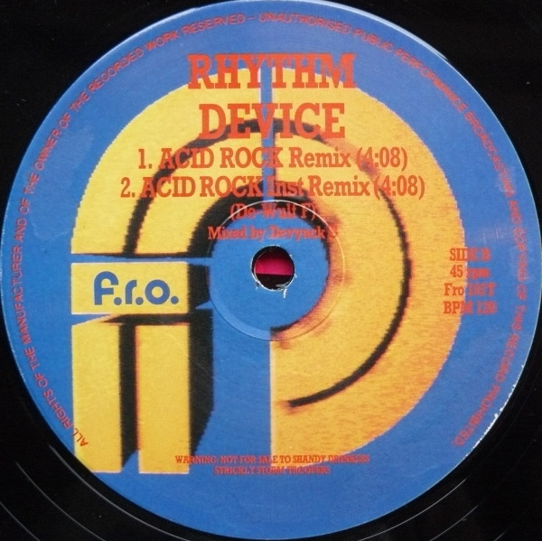 Rhythm Device - Acid Rock | F.R.O. Records (FRO 101T) - 4