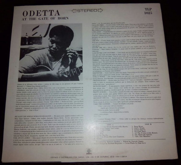 Odetta - At The Gate Of Horn | Dargil (TLP 1025) - 2 Odetta - At The Gate Of Horn | Dargil (TLP 1025) - 2
