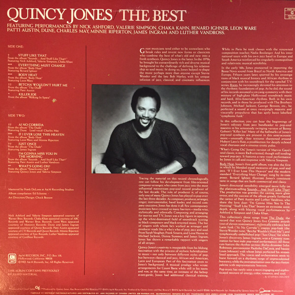 Quincy Jones - The Best [Vinyl] | A&M Records (SP 9065) - 2