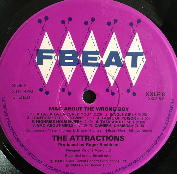The Attractions - Mad About The Wrong Boy | F-Beat (XXLP 8) - 4