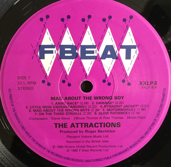 The Attractions - Mad About The Wrong Boy | F-Beat (XXLP 8) - 3