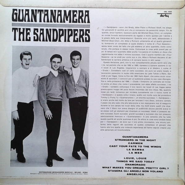 The Sandpipers - Guantanamera | Derby (DBL 8022) - 2 The Sandpipers - Guantanamera | Derby (DBL 8022) - 2