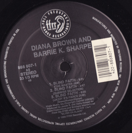Diana Brown & Barrie K Sharpe - Blind Faith | FFRR (886 807-1) - 3