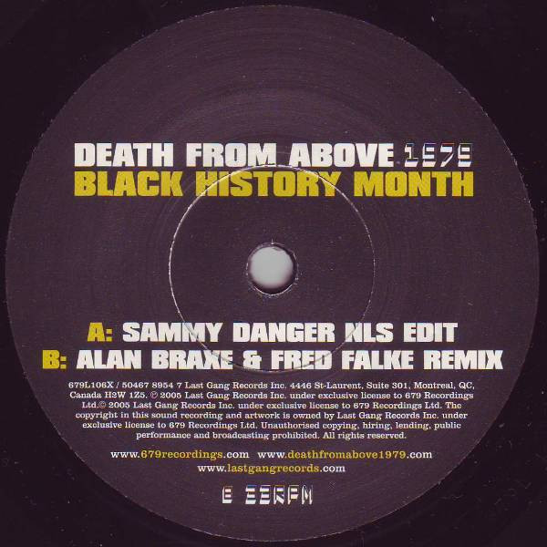 Death From Above 1979 - Black History Month | 679 (679L106x) - 4