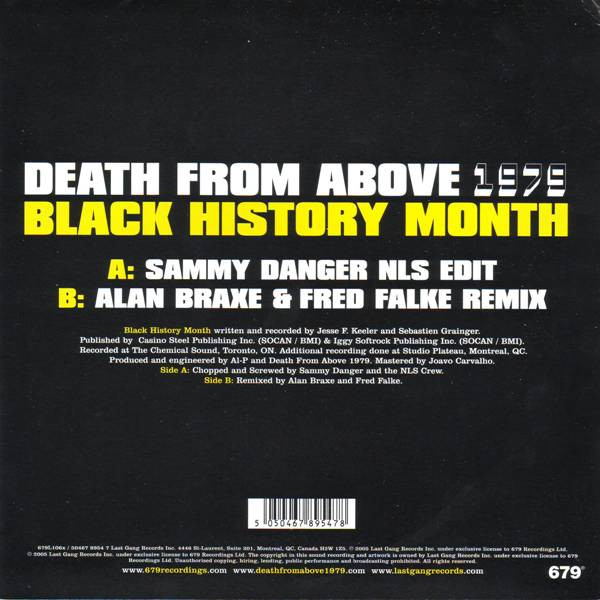 Death From Above 1979 - Black History Month | 679 (679L106x) - 2