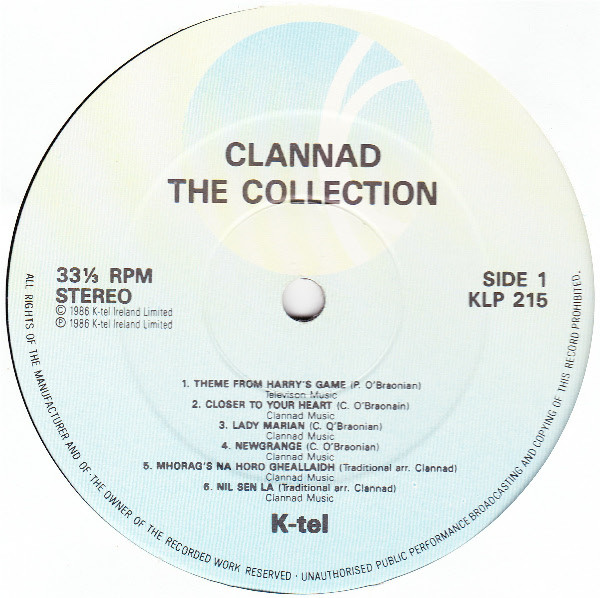 Clannad - The Collection | K-Tel (KLP 215) - 3