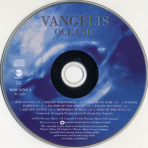 Vangelis - Oceanic | EastWest (0630 16761 2) - 3