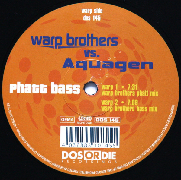 Warp Brothers Vs. Aquagen - Phatt Bass | Dos Or Die Recordings (DOS 145) - 2