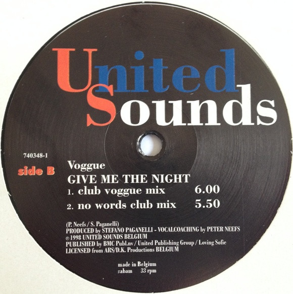 Voggue - Give Me The Night | United Sounds Belgium (740 348-1) - 2 Voggue - Give Me The Night | United Sounds Belgium (740 348-1) - 2