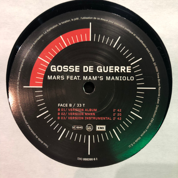 DJ Mars - Au Dela Du Réel / Gosse De Guerre | Time Bomb Records Label (7243 888390 6 8) - 4 DJ Mars - Au Dela Du Réel / Gosse De Guerre | Time Bomb Records Label (7243 888390 6 8) - 4