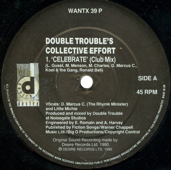 Double Trouble - Rave & Celebrate | Desire Records (WANTX 39 P) - main