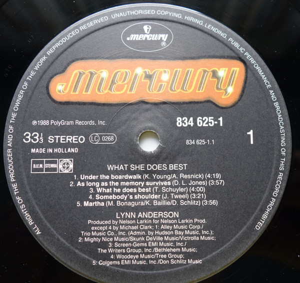 Lynn Anderson - What She Does Best | Mercury (834 625) - 3