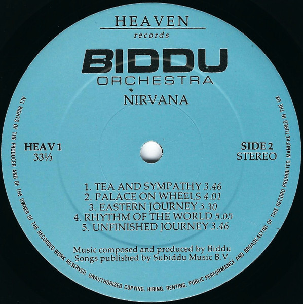 Biddu Orchestra - Nirvana | Heaven Records (HEAV 1) - 4 Biddu Orchestra - Nirvana | Heaven Records (HEAV 1) - 4