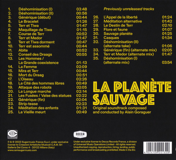 Alain Goraguer - La Planète Sauvage (Expanded Original Soundtrack) | Cam Sugar (CS 014CD) - 2
