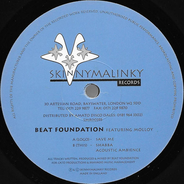 Beat Foundation Featuring Molloy - Save Me | Skinnymalinky Records (SMR00395)