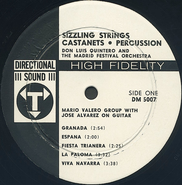 Don Luis Quintero & Orquesta Festival De Madrid , Mario Valero Group , Jose Alvarez - Sizzling Strings, Castanets & Percussion | Directional Sound (DM 5007) - 2