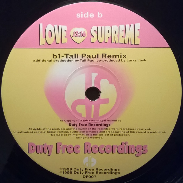 JS16 - Love Supreme | Duty Free Recordings (DF 007) - 4