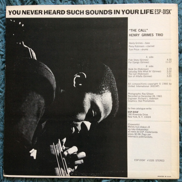 Henry Grimes Trio - The Call | ESP-Disk' (1026) - 2 Henry Grimes Trio - The Call | ESP-Disk' (1026) - 2