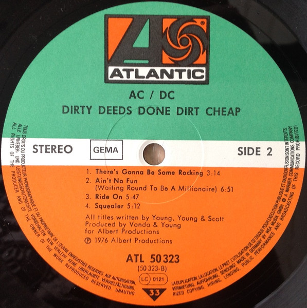 AC/DC - Dirty Deeds Done Dirt Cheap | Atlantic (ATL 50 323) - 4