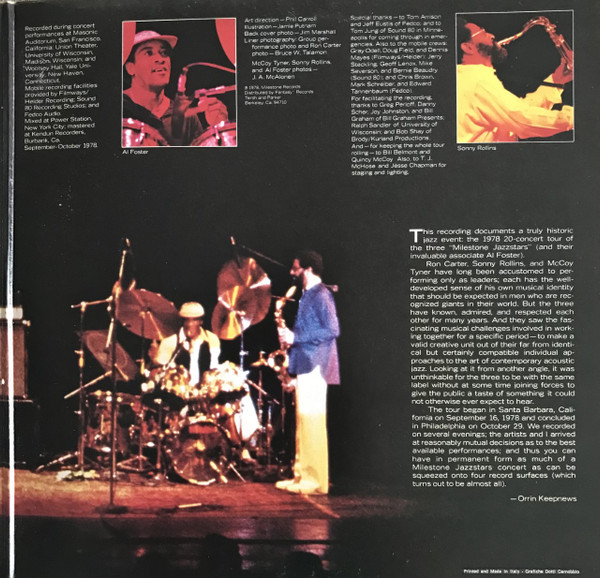 Ron Carter / Sonny Rollins / McCoy Tyner - Milestone Jazzstars In Concert | Milestone (HB 6023) - 3 Ron Carter / Sonny Rollins / McCoy Tyner - Milestone Jazzstars In Concert | Milestone (HB 6023) - 3