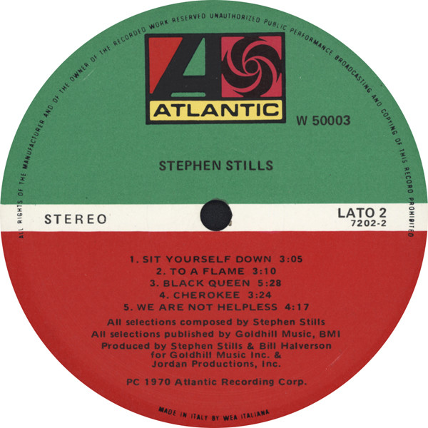 Stephen Stills - Stephen Stills | Atlantic (W 50003) - 4 Stephen Stills - Stephen Stills | Atlantic (W 50003) - 4