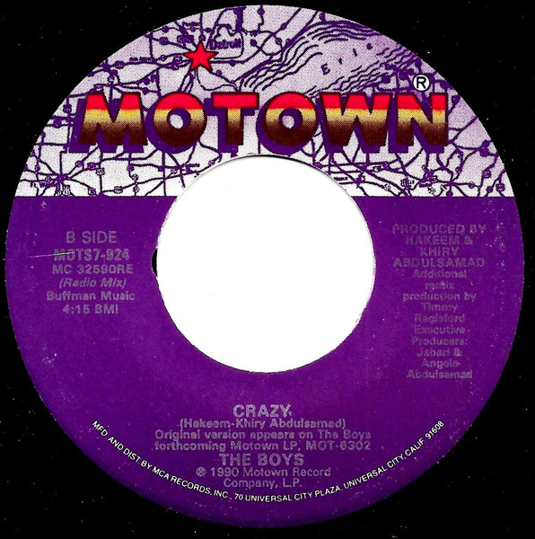 The Boys - Crazy | Motown (MOTS7-924) - main
