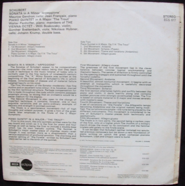 "Trout Quintet" / "Arpeggione" Sonata