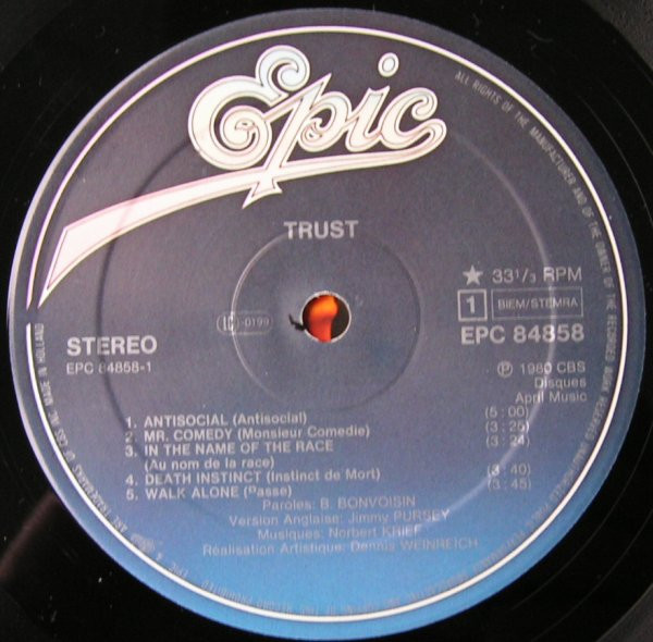 Trust - Repression | Epic (EPC 84858) - 2 Trust - Repression | Epic (EPC 84858) - 2