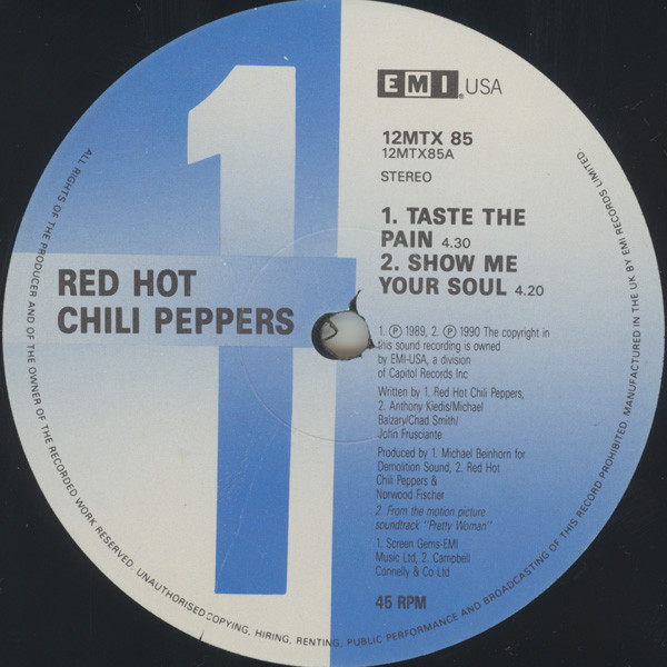 Red Hot Chili Peppers - Taste The Pain | EMI USA (12MTX 85) - 3 Red Hot Chili Peppers - Taste The Pain | EMI USA (12MTX 85) - 3