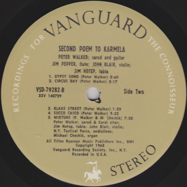 Peter Walker - "Second Poem To Karmela" Or Gypsies Are Important | Vanguard (VSD - 79282) - 3 Peter Walker - "Second Poem To Karmela" Or Gypsies Are Important | Vanguard (VSD - 79282) - 3