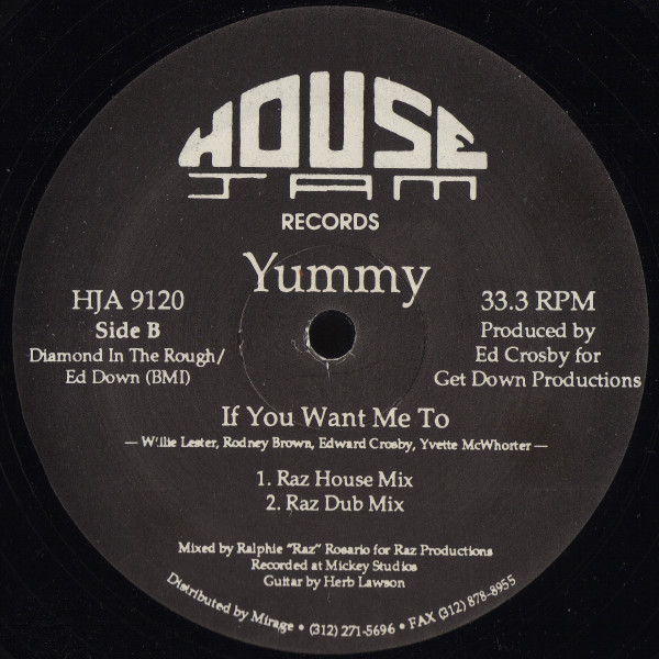 Yummy - If You Want Me To | House Jam Records (HJA 9120) - 2 Yummy - If You Want Me To | House Jam Records (HJA 9120) - 2