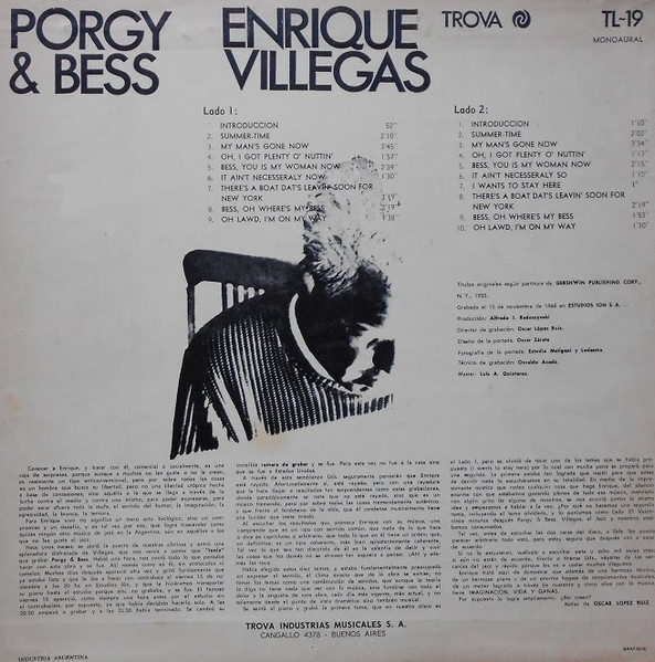 Enrique Villegas - Porgy & Bess | Trova (TL-19) - 2