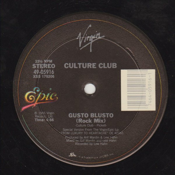 Culture Club - Gusto Blusto | Epic (49 05916) - 2