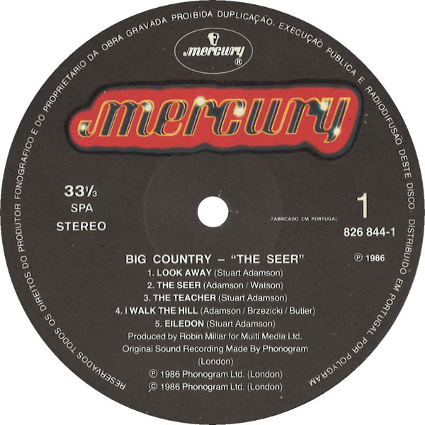 Big Country - The Seer | Mercury (826 844-1) - 3 Big Country - The Seer | Mercury (826 844-1) - 3