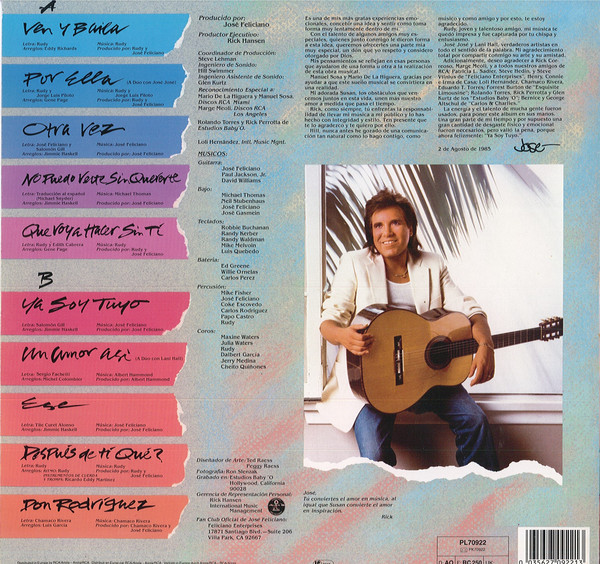José Feliciano - Ya Soy Tuyo | RCA (PL70922) - 2