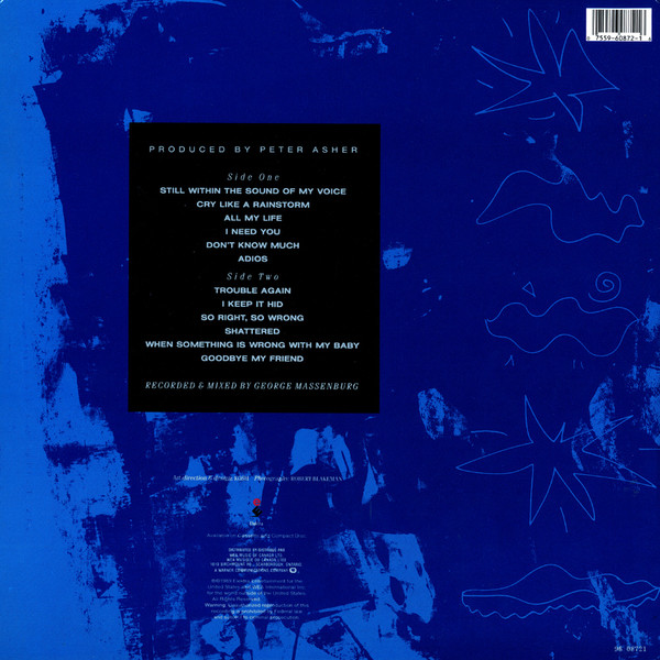 Linda Ronstadt Featuring Aaron Neville - Cry Like A Rainstorm - Howl Like The Wind | Elektra (96 08721) - 2 Linda Ronstadt Featuring Aaron Neville - Cry Like A Rainstorm - Howl Like The Wind | Elektra (96 08721) - 2