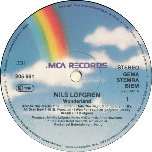 Nils Lofgren - Wonderland | MCA Records (205 661) - 3