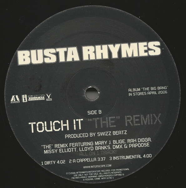 Busta Rhymes - Touch It (The Remix) | Interscope Records (INTR-11741-1) - 2 Busta Rhymes - Touch It (The Remix) | Interscope Records (INTR-11741-1) - 2