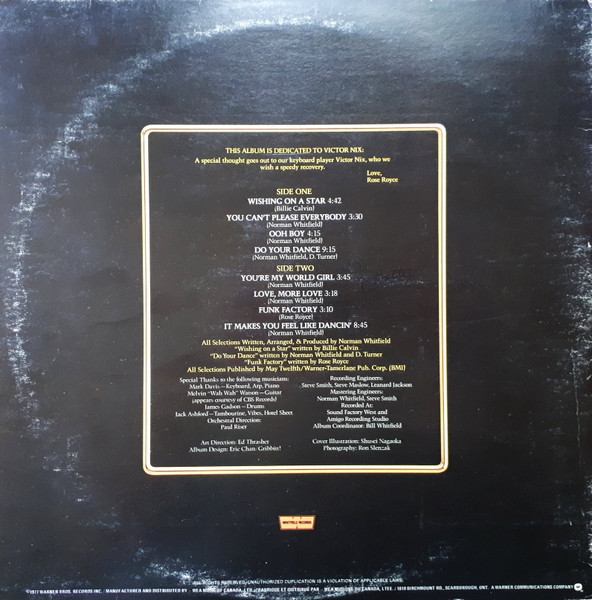 Rose Royce - In Full Bloom [Vinyl] | Whitfield Records (WH 3074) - 4