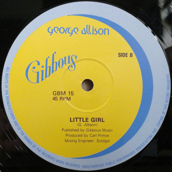 George Allison - Afraid Of Love / Little Girl | Gibbous (GBM 15) - 2
