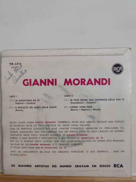 Gianni Morandi - In Ginocchio Da Te | RCA (TP-175) - 2