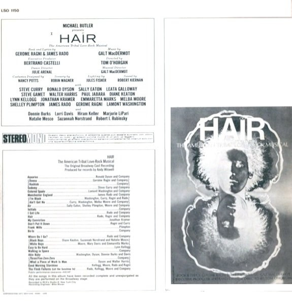 Various - Hair - The American Tribal Love-Rock Musical (The Original Broadway Cast Recording) | RCA Victor (LSO 1150) - 4