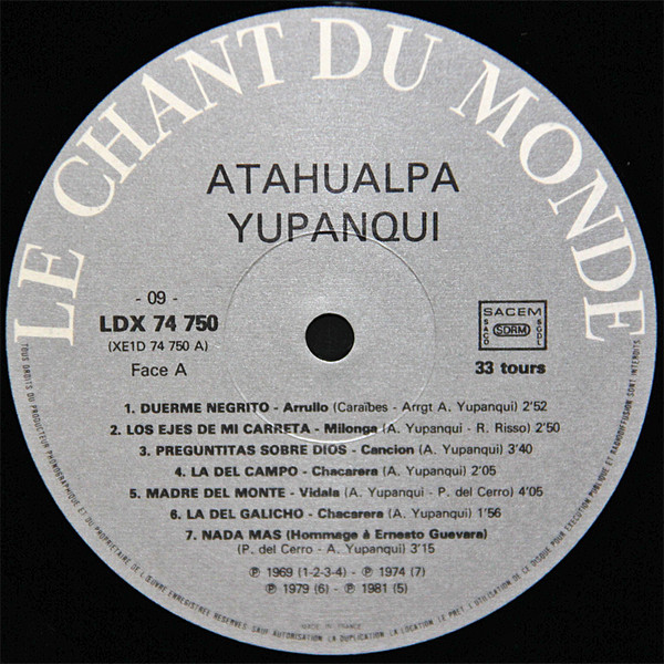 Atahualpa Yupanqui - Yupanqui - 30 Ans De Chansons - El Canto Gaucho D'Atahualpa Yupanqui | Le Chant Du Monde (LDX 74750/51) - 4 Atahualpa Yupanqui - Yupanqui - 30 Ans De Chansons - El Canto Gaucho D'Atahualpa Yupanqui | Le Chant Du Monde (LDX 74750/51) - 4