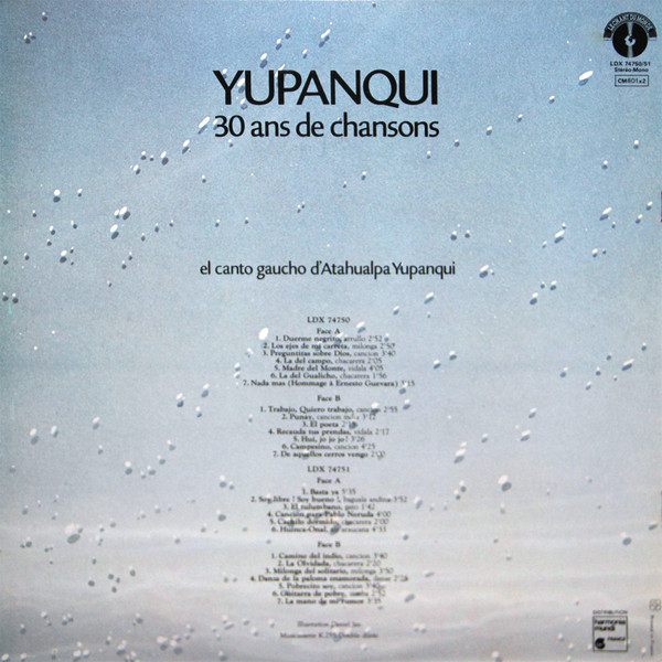 Atahualpa Yupanqui - Yupanqui - 30 Ans De Chansons - El Canto Gaucho D'Atahualpa Yupanqui | Le Chant Du Monde (LDX 74750/51) - 2 Atahualpa Yupanqui - Yupanqui - 30 Ans De Chansons - El Canto Gaucho D'Atahualpa Yupanqui | Le Chant Du Monde (LDX 74750/51) - 2