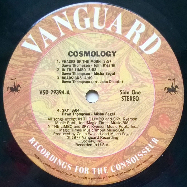 Cosmology - Cosmology [Vinyl] | Vanguard (VSD . 79394) - 3