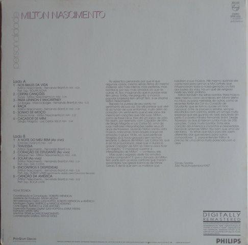 Milton Nascimento - Personalidade | Philips (833 695-1)